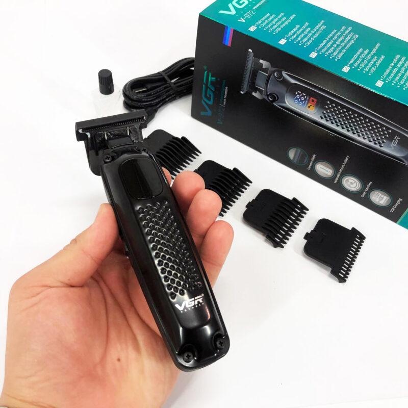 Машинка для стрижки волосся VGR V-972 — акумуляторний триммер з насадками для професіоналів
