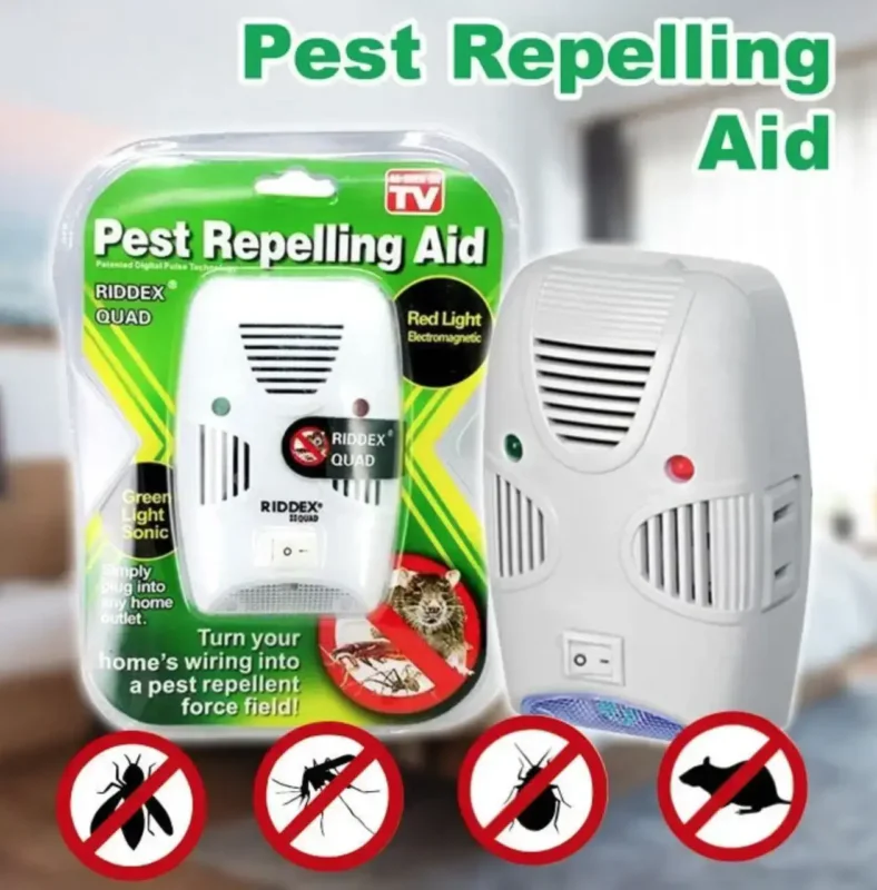 Ультразвуковий відлякувач мишей комах Pest Repelling Aid Riddex електромагнітний відлякувач гризунів безпечно та ефективно захистить ваш дім від шкідників до 100 м².