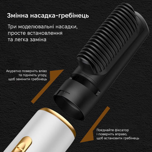 Фен для волосся 3 в 1 AND LY-945 — швидке сушіння, укладання та завивка в одному пристрої.