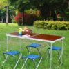 61461815187380_3b620a792a Стіл Folding Table 120*60*70 для пікніка з 4 стільцями, коричневий, просте складання, великий розмір для 6-8 осіб