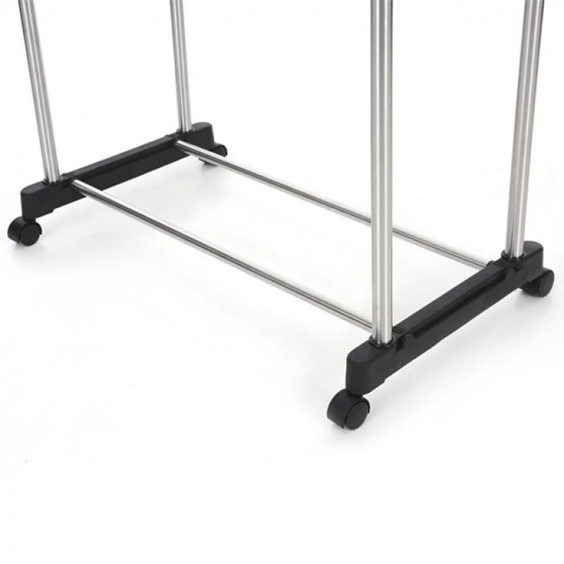 Телескопічна стійка для одягу Double Pole Clothes Horse - легка, компактна, швидка збірка, висота 135 см, для великої кількості одягу.