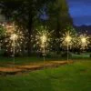 Ліхтар Феєрверк газонний на сонячній батареї 60 led 2 шт. 8 режимів автономної роботи