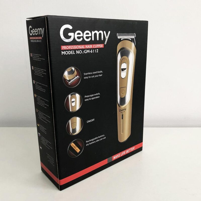 Бездротова машинка GEMEI GM-6112 для стрижки волосся з трьома насадками