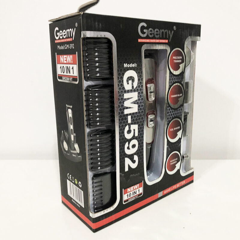 Машинка для стрижки GEMEI GM-592 10 в 1 для догляду за волоссям і бородою
