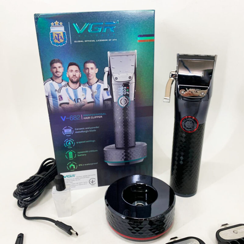 Професійна бездротова машинка для стрижки VGR V-682 RED — ідеальний вибір для точної стрижки