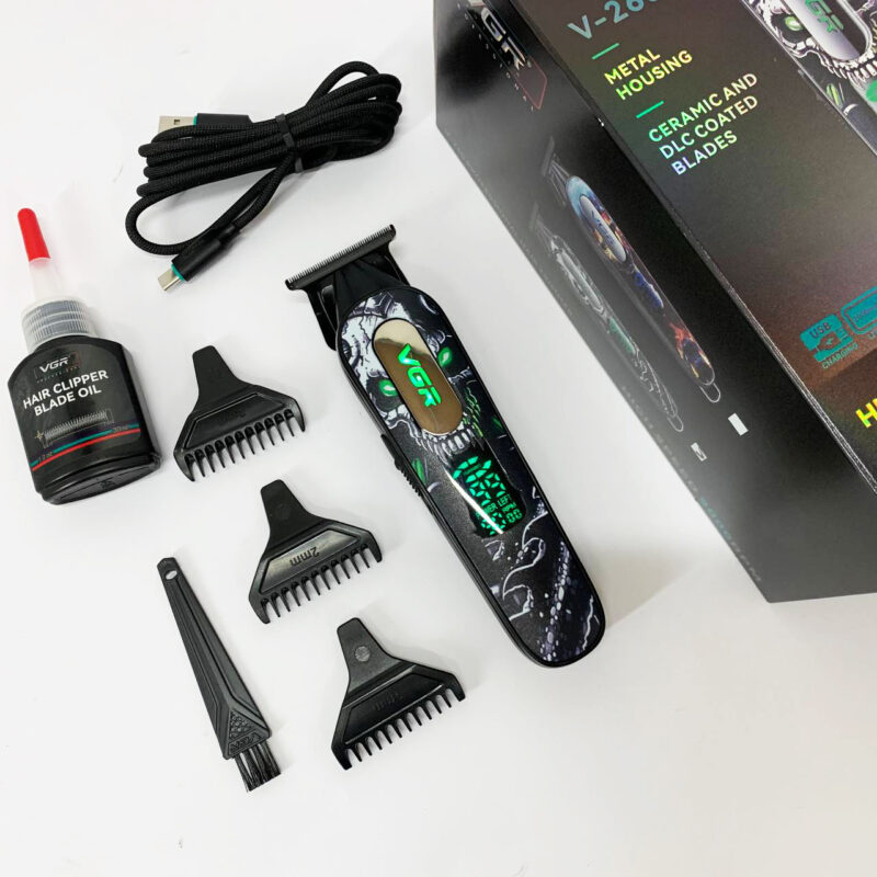 Тример VGR V-260 GREEN — потужний інструмент для догляду за бородою та вусами.