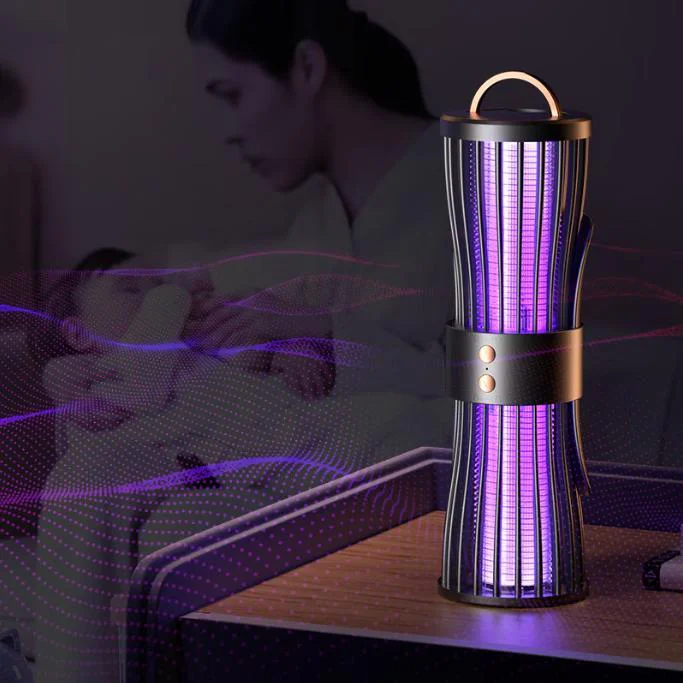 Безшумна лампа-пастка для комарів LY-936 нічник USB зарядка 3000 В ефективне знищення комах