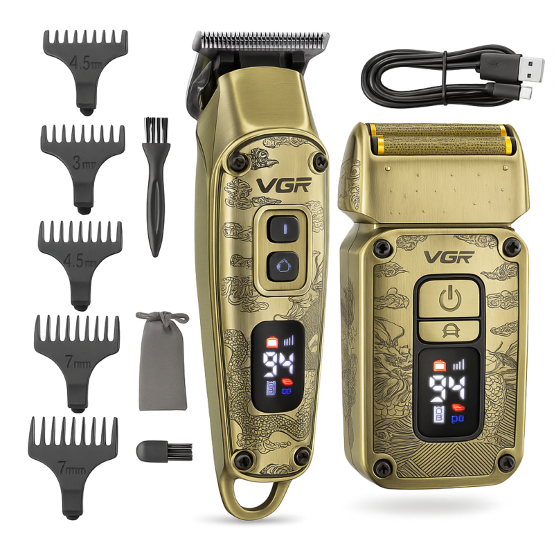 Машинка для стрижки та гоління VGR V-641 — професійний набір для догляду за зовнішнім виглядом.