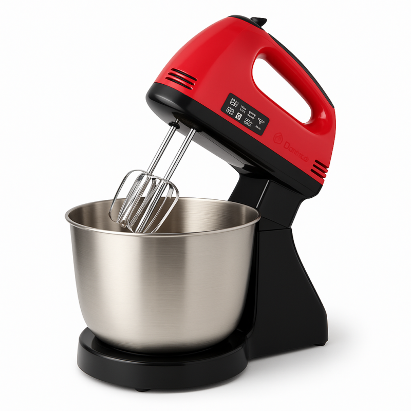 Миксер ручний Domotec R6637R 250W з чашею 2 літри, стильний та практичний.