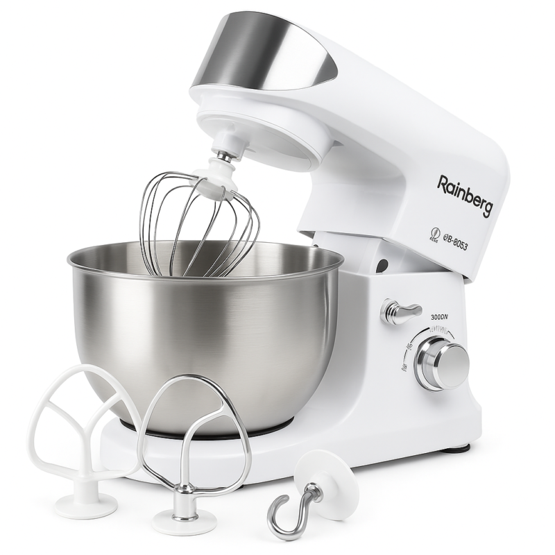 Електричний планетарний міксер Rainberg RB-8083 3200 Вт з насадками