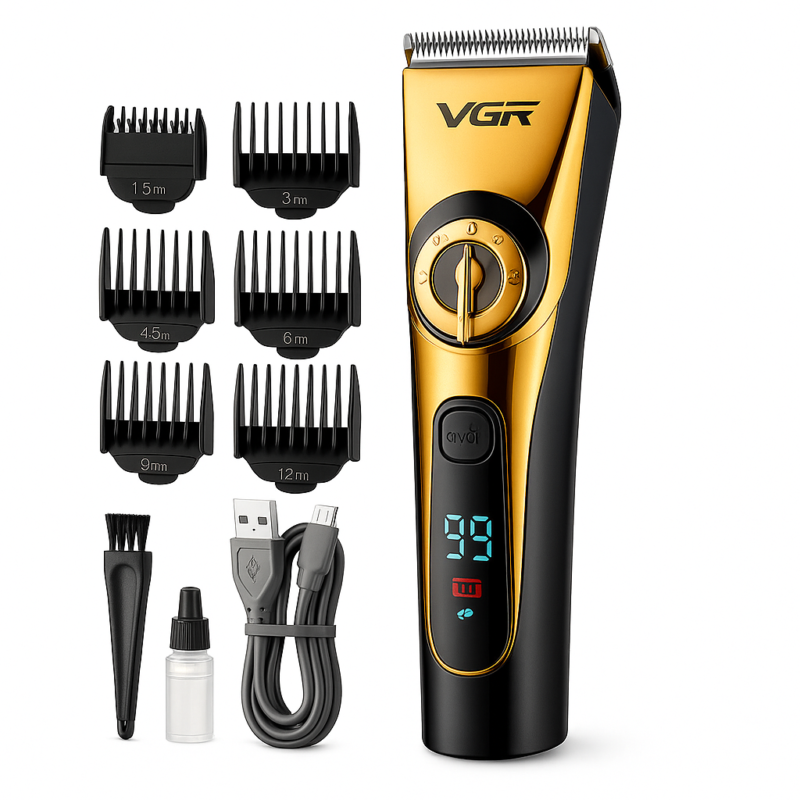 Професійна бездротова машинка для стрижки VGR V-663 — точність і зручність у кожному зрізі.