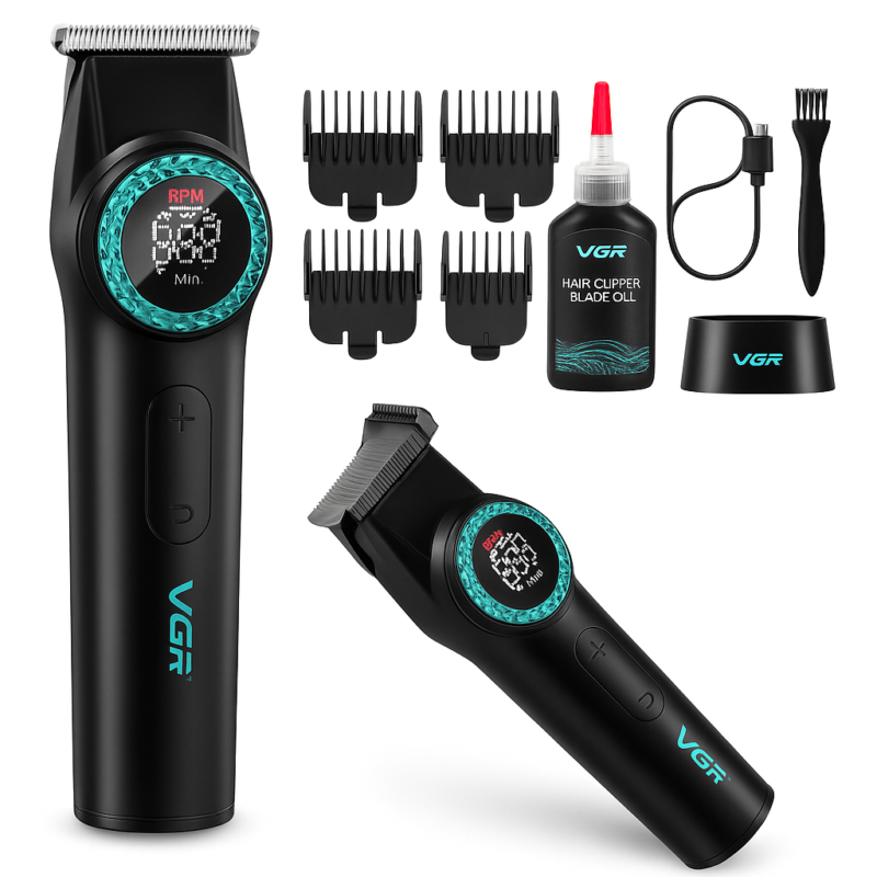 Тример VGR V-977 BLACK — потужний інструмент для професійного стайлінгу волосся.