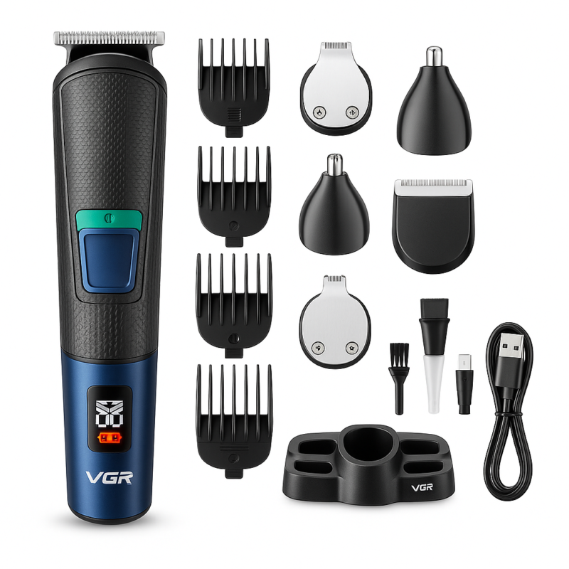 Машинка для стрижки волосся VGR V-108 — професійний тример 10 в 1 для ідеального вигляду.