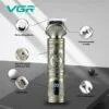 VGR V-106 Професійний набір 6 в 1 для стрижки волосся та бороди з LED дисплеєм та 9 насадками