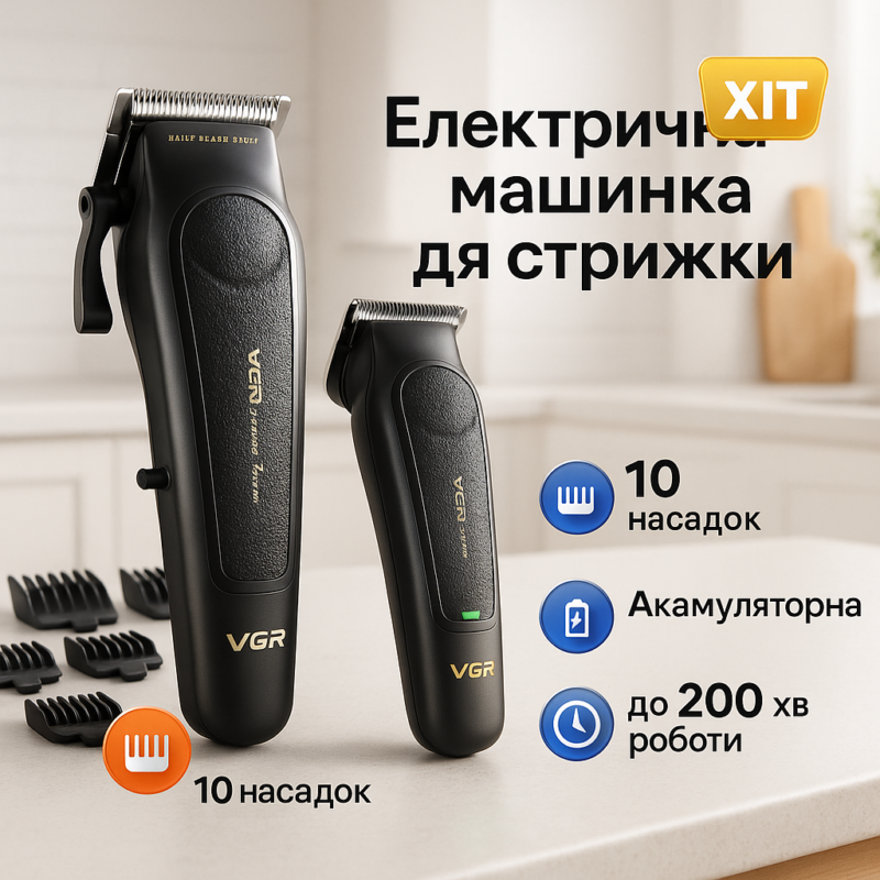 Комплект VGR 2 в 1 V-197 V-995 — стильний набір для догляду за волоссям без обмежень.