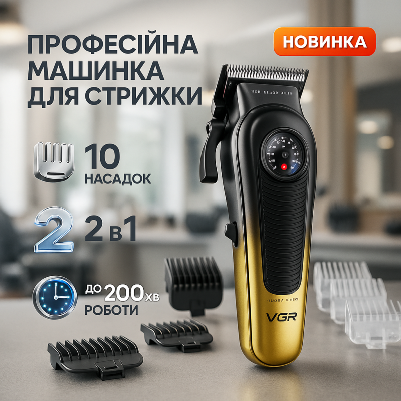 Комплект VGR 2 в 1 V-196 V-996 GOLD — стильне рішення для догляду за волоссям