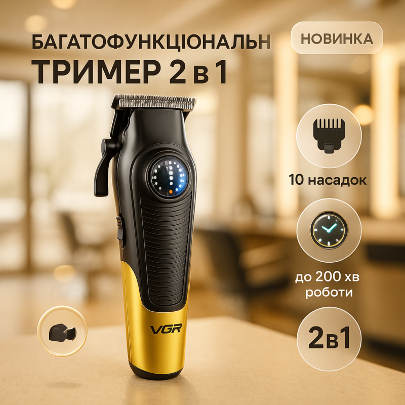 Комплект VGR 2 в 1 V-196 V-996 GOLD — стильне рішення для догляду за волоссям