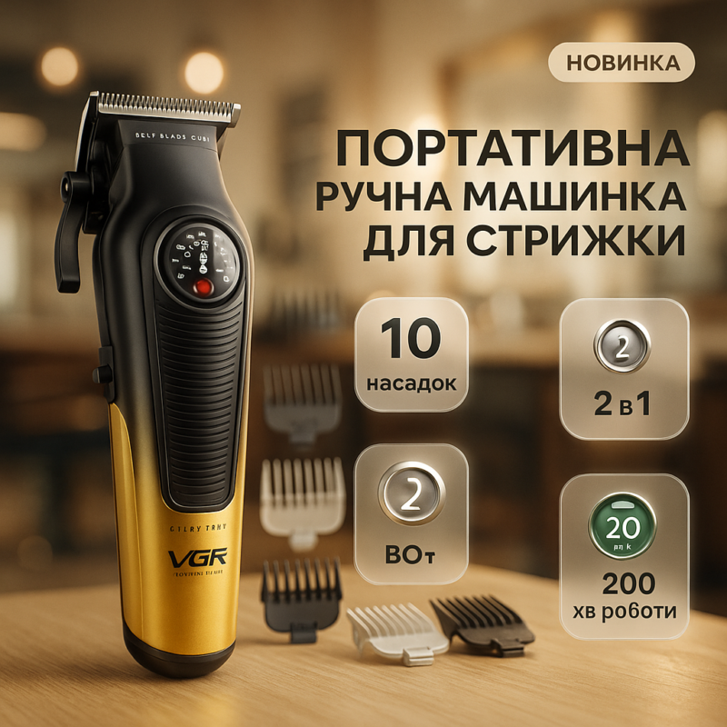 Комплект VGR 2 в 1 V-196 V-996 GOLD — стильне рішення для догляду за волоссям