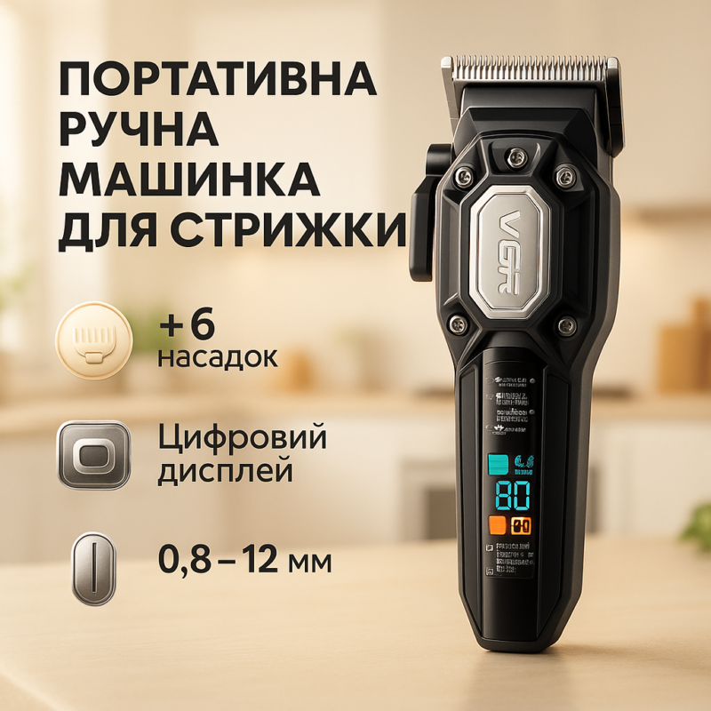 Акумуляторна машинка для стрижки VGR V-600. Потужність і точність для ідеальних зачісок.