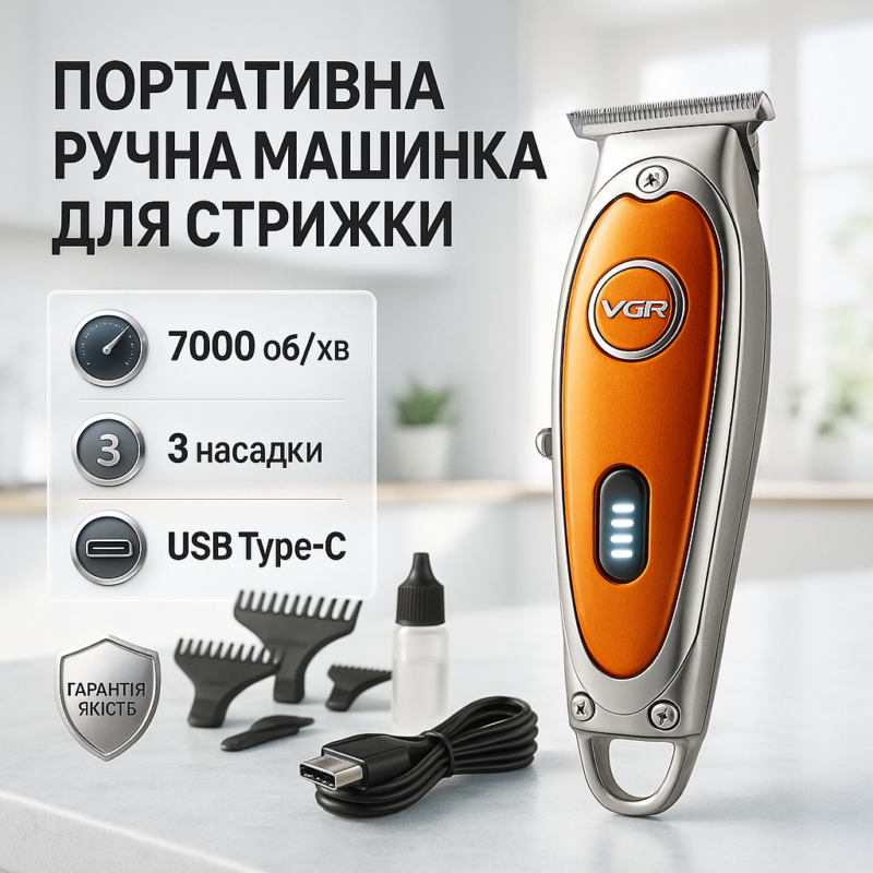 Тример VGR V-263 Orange – потужний інструмент для стильних зачісок