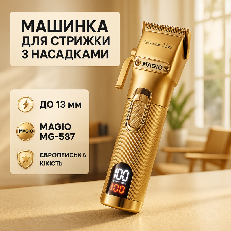 Машинка для стрижки волосся MAGIO MG-587 — професійний інструмент для бездоганного вигляду.