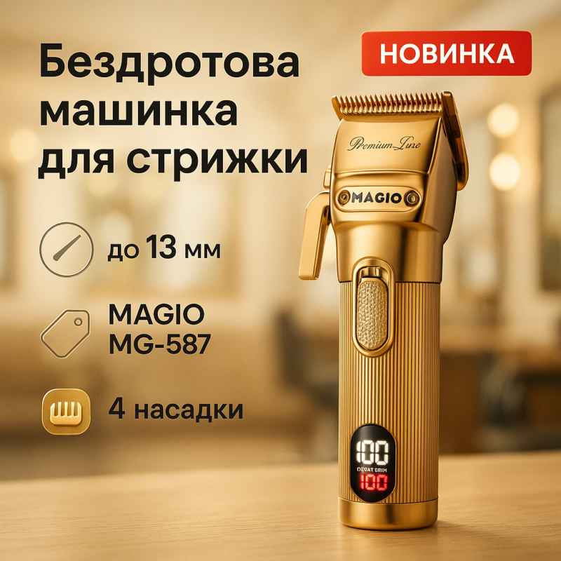 Машинка для стрижки волосся MAGIO MG-587 — професійний інструмент для бездоганного вигляду.