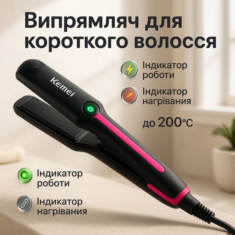 Щипці KEMEI KM-2116 для волос гофре 45Вт з керамічним покриттям