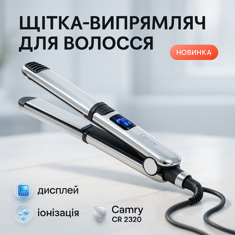 Випрямлювач для волосся Camry CR 2320 55Вт | Професійний стиль та догляд за волоссям