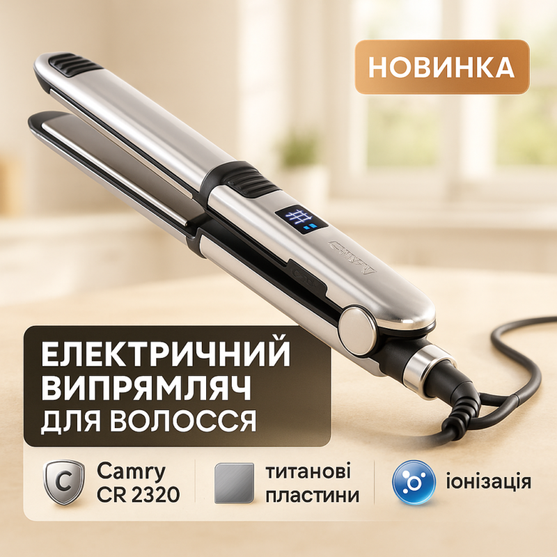 Випрямлювач для волосся Camry CR 2320 55Вт | Професійний стиль та догляд за волоссям