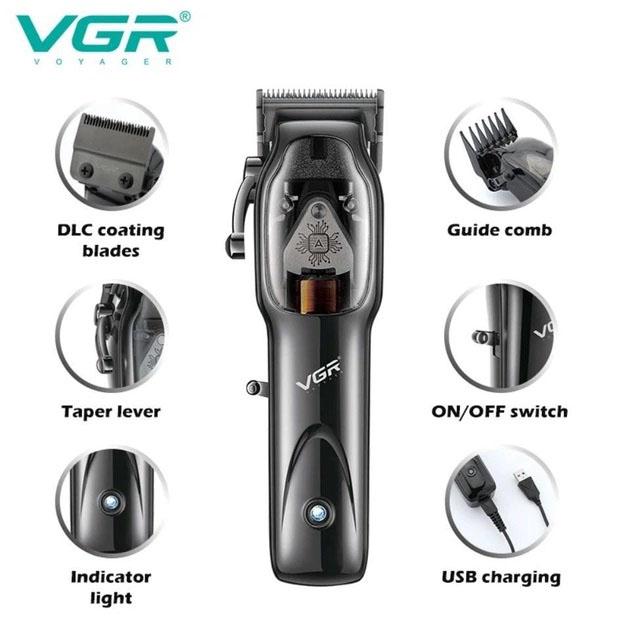 Машинка для стрижки волосся VGR Hair Clipper V-653 Voyager — ідеальні плавні переходи без зусиль