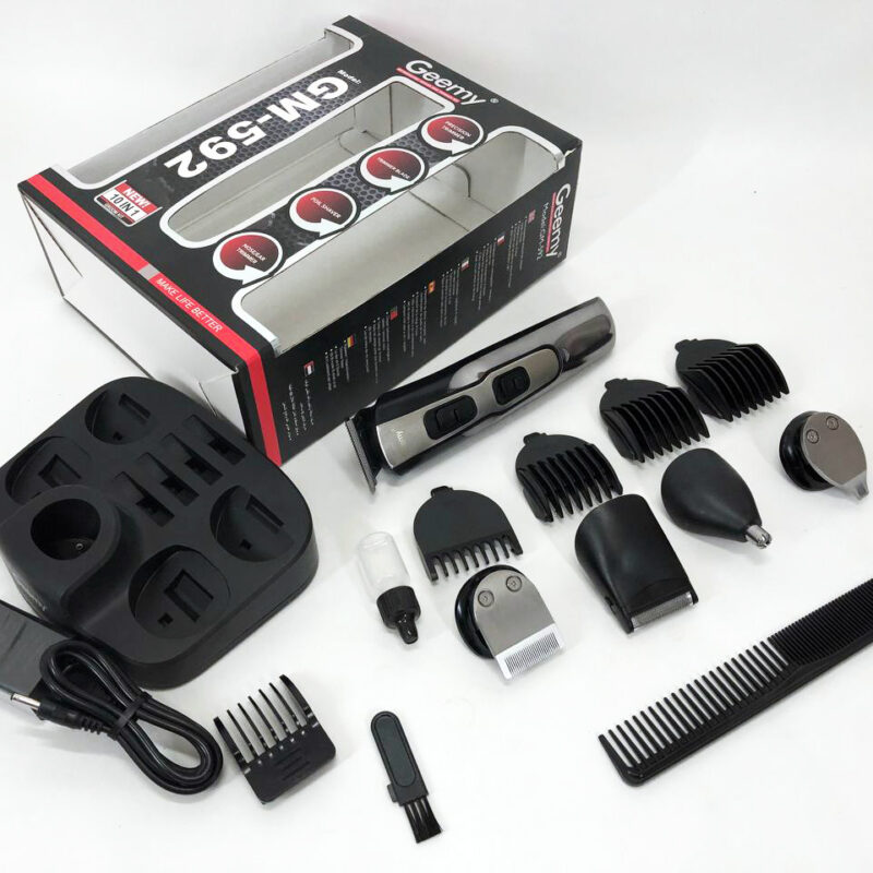 Машинка для стрижки GEMEI GM-592 10в1 — ідеальне рішення для догляду за зовнішністю.