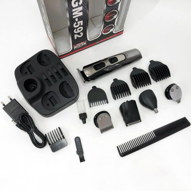 Машинка для стрижки GEMEI GM-592 10в1 — ідеальне рішення для догляду за зовнішністю.