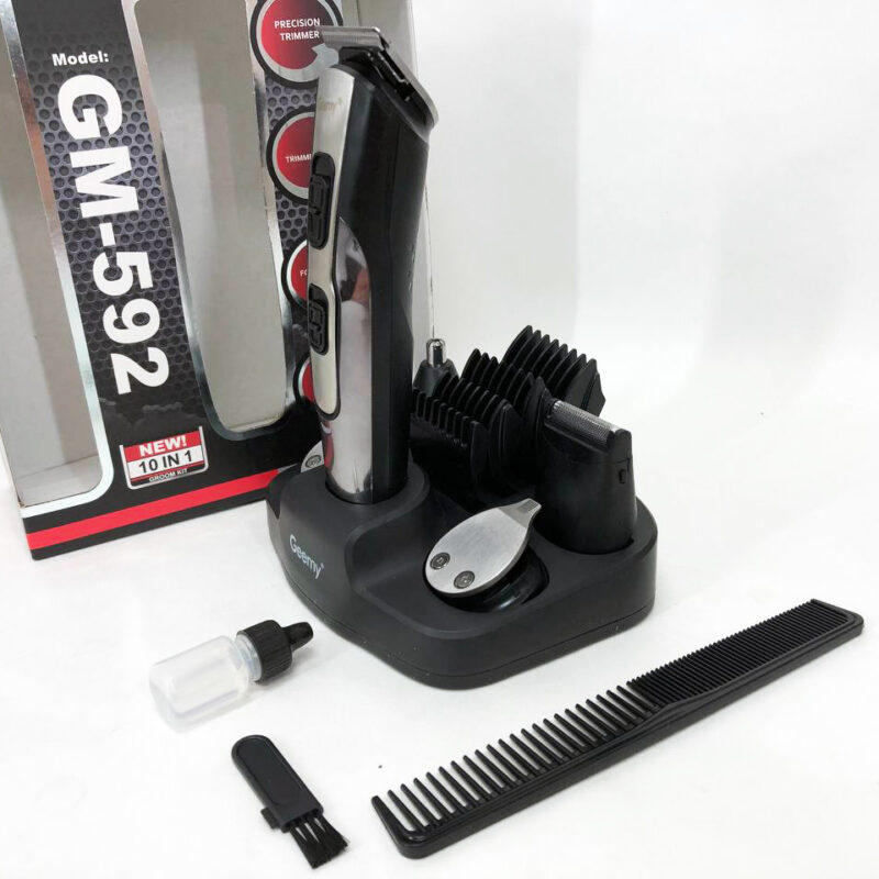 Машинка для стрижки GEMEI GM-592 10в1 — ідеальне рішення для догляду за зовнішністю.