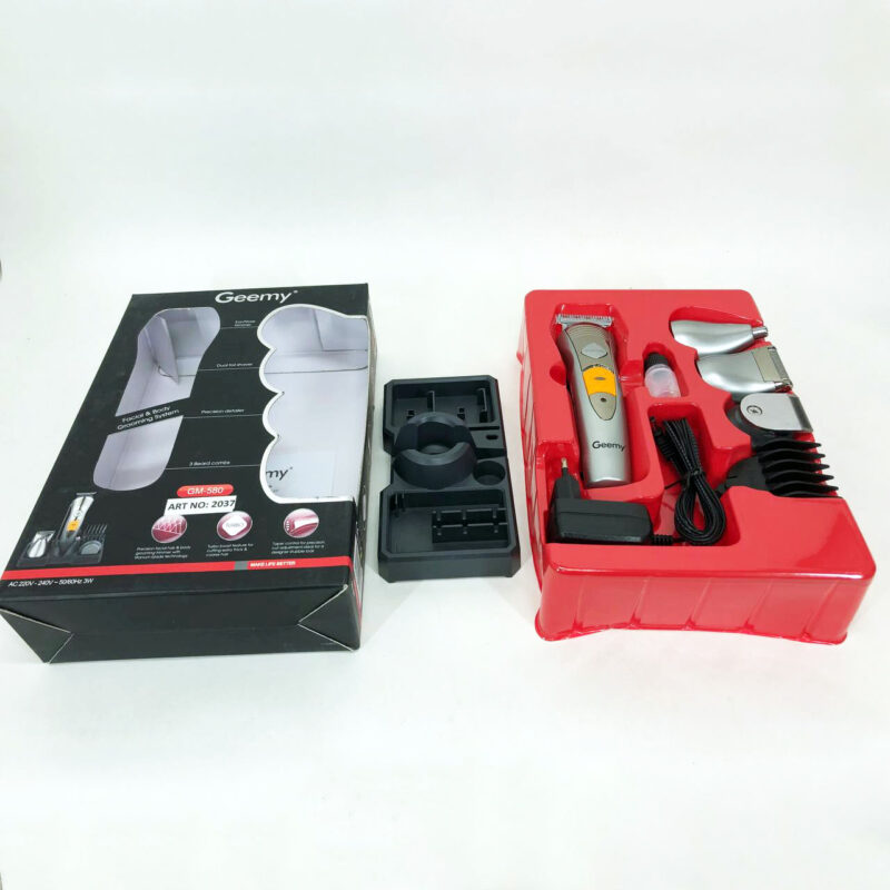 Набір для стрижки Pro Gemei GM-580 тример 7в1 для догляду в будь-яких умовах