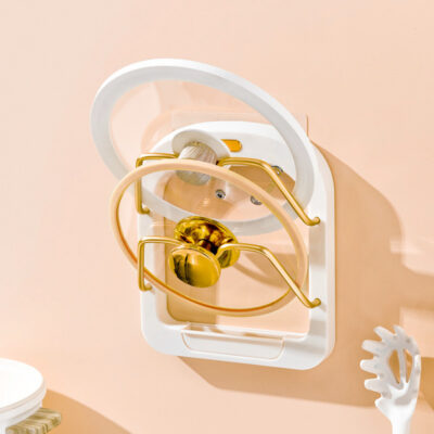 Тримач для кришок на стіну Kitchen Pot Cover Rack — економія простору та зручність для кухні, ABS + метал, 24.5*21.2 см.