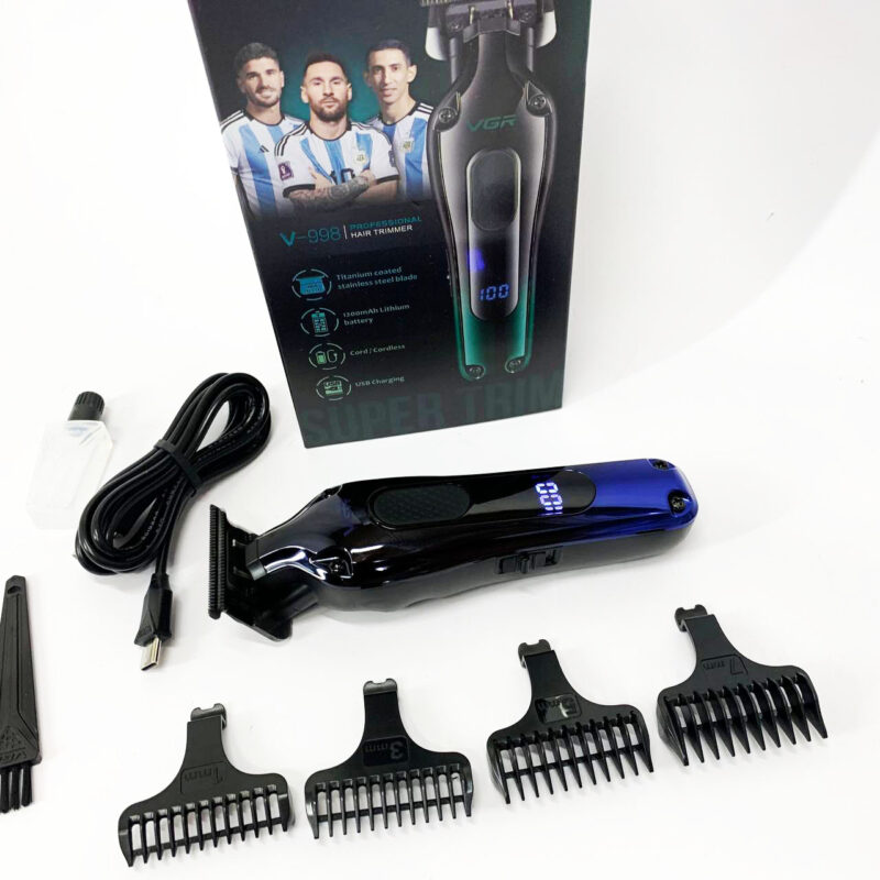Тример VGR V-998 — до 180 хвилин автономної роботи для безперервної стрижки волосся.
