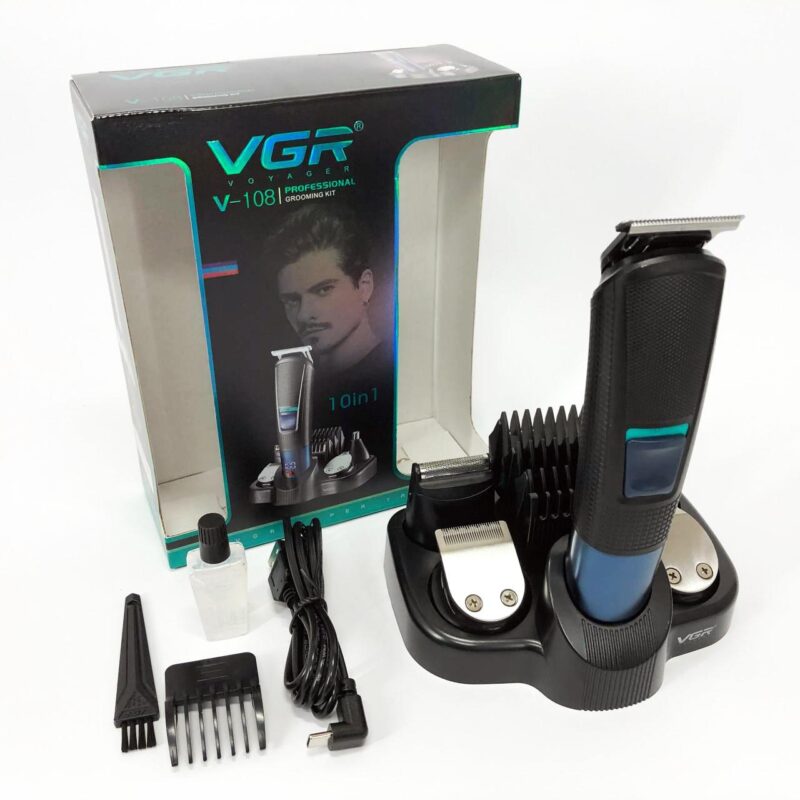 Машинка для стрижки волосся VGR V-108 — професійний тример 10 в 1 для ідеального вигляду.