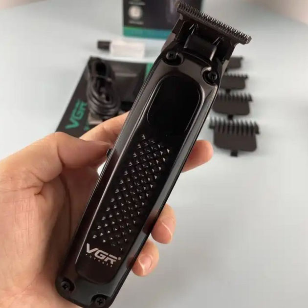 Машинка для стрижки волосся VGR V-972 — акумуляторний триммер з насадками для професіоналів