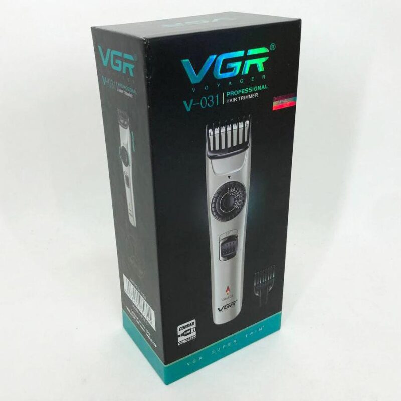 Машинка для стрижки волосся VGR V-031 — бездротовий тример для бороди та вусів.