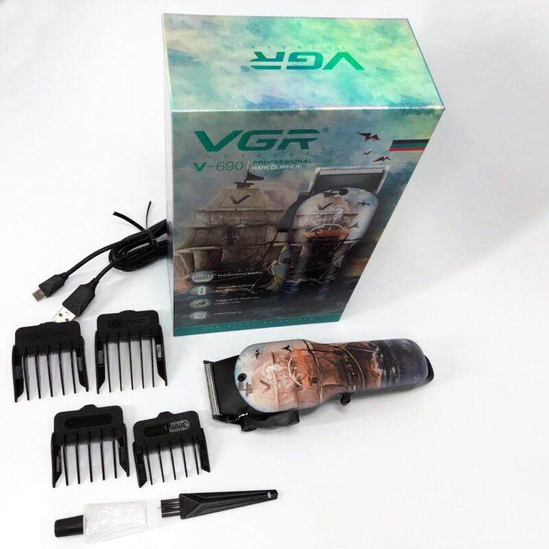 Акумуляторна машинка для стрижки VGR V-690 з USB зарядкою для професіоналів.