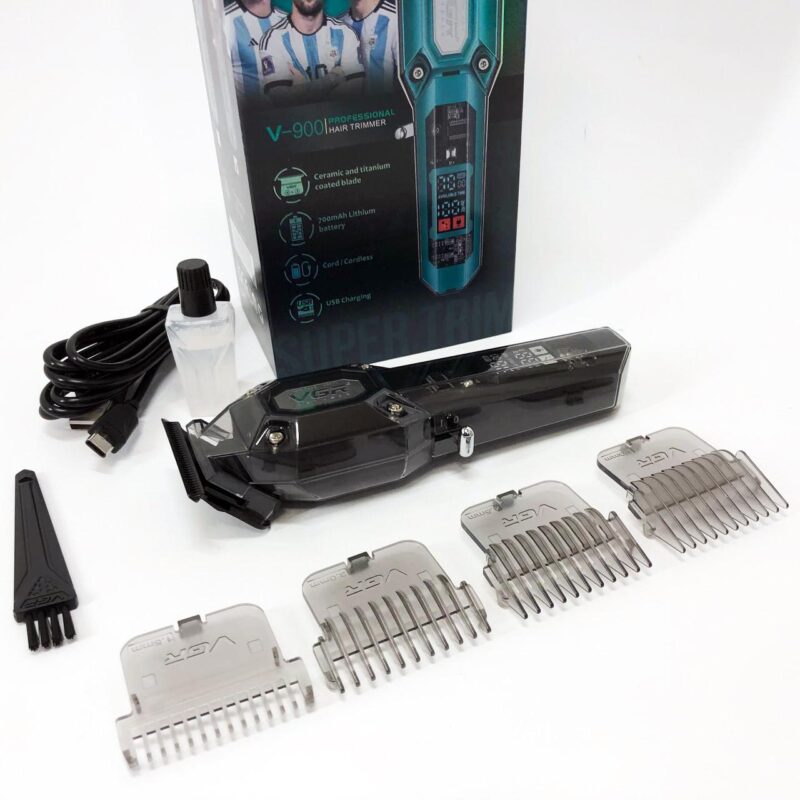 Акумуляторна машинка для стрижки VGR V-900 з дисплеєм — точність та зручність у догляді за волоссям.