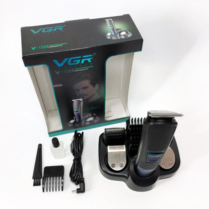 Машинка для стрижки волосся VGR V-108 — професійний тример 10 в 1 для ідеального вигляду.