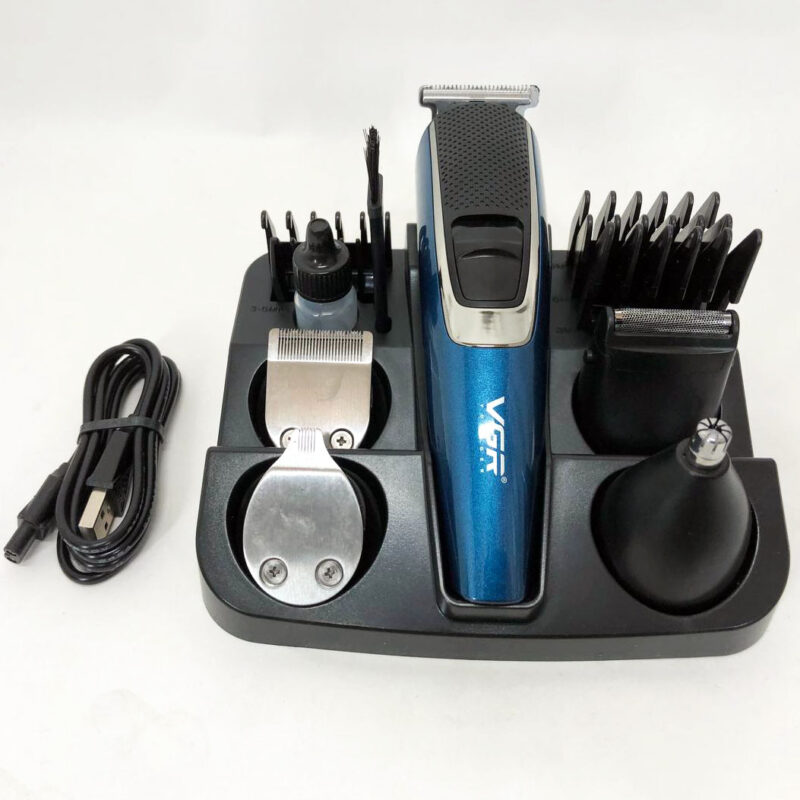 Машинка триммер 4в1 VGR V-172 для стрижки волосся з USB зарядкою та електробритвою для голови