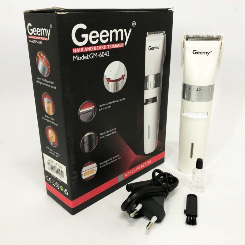 Акумуляторна машинка для стрижки волосся Gemei GM-6042 — стильна та зручна у використанні
