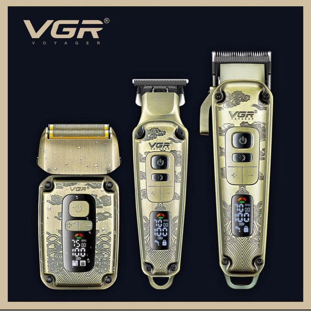 Набір для стрижки волосся і бороди з насадками 3в1 VGR V-642 Акумуляторна машинка — ідеальний вибір для кожного чоловіка