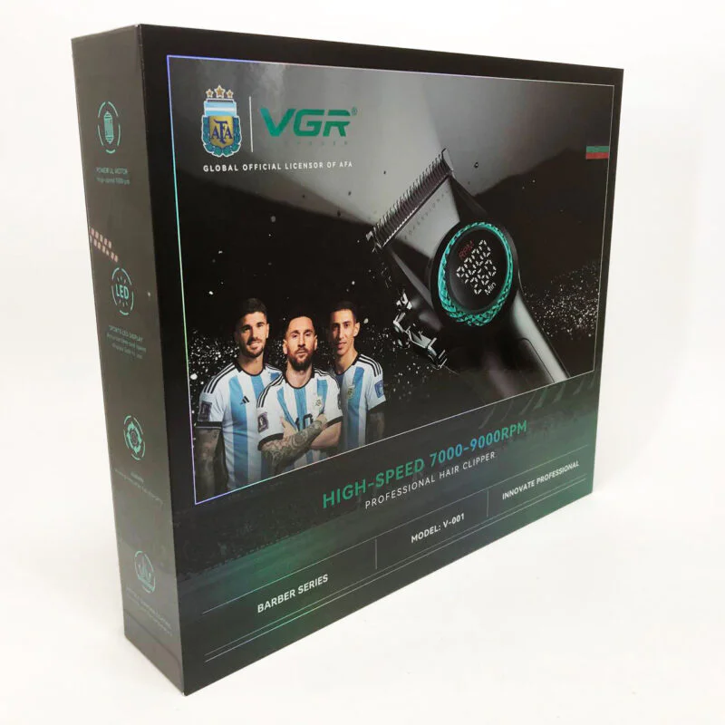 VGR V-001 Професійна машинка для стрижки волосся 9000 об/хв 10 насадок 1,5-24 мм