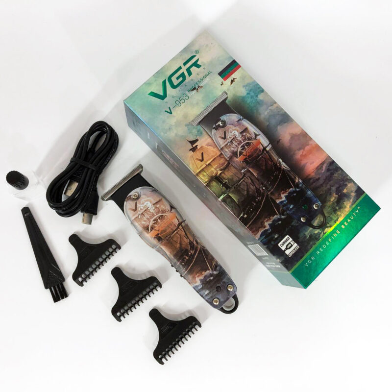 Професійний триммер VGR V-953 для стрижки волосся та бороди з насадками