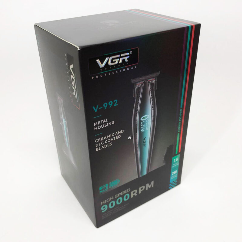 Машинка для стрижки волосся VGR V-992 GREEN з потужним мотором для професійних результатів.