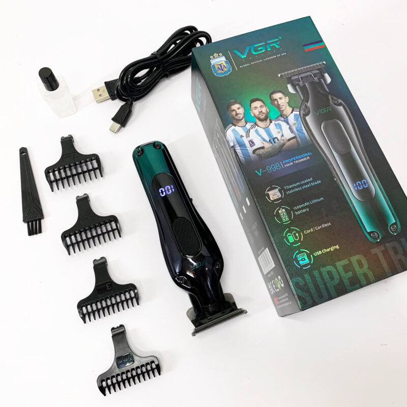 Тример VGR V-998 — зручний аксесуар для стрижки волосся з автономною роботою до 180 хвилин.