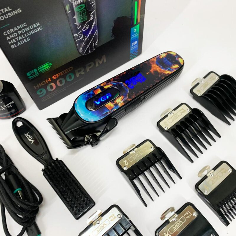 Акумуляторна машинка для стрижки VGR V-279 RED — потужний тример для професійного догляду